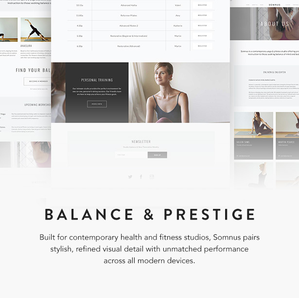 Somnus yoga studio and fitness studio template